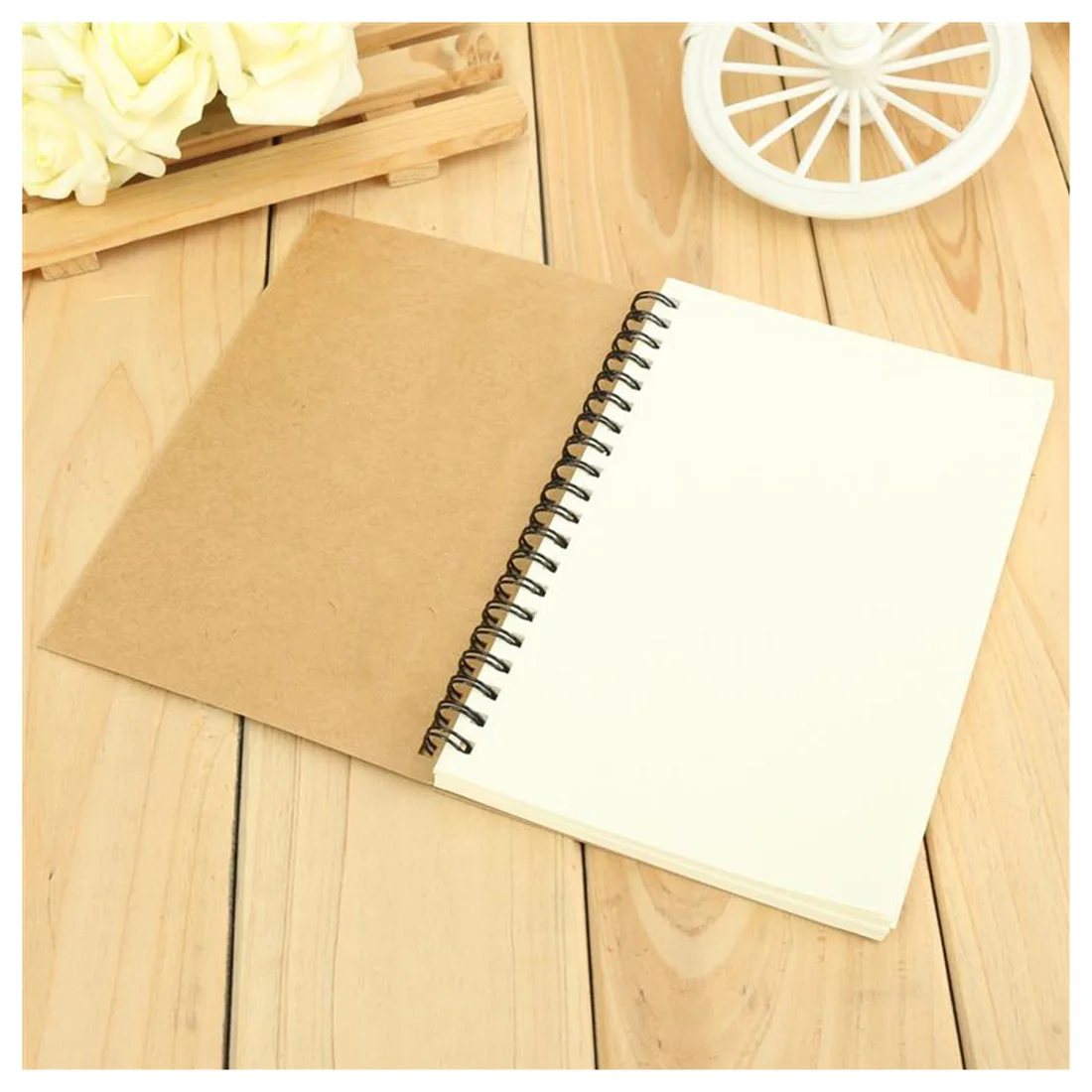 Retro Kraft Coil Sketch Sketchbooks Blank Notebook Creative Notebook School Stationery (Kraft paper and white)
Retro Kraft Coil Sketch Sketchbooks Blank Notebook Creative Notebook School Stationery (Kraft paper and white)
