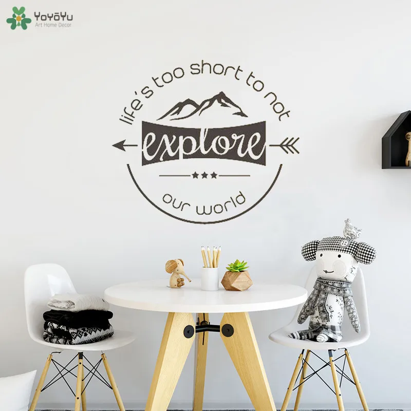 YOYOYU Wall Decal Adventure Quotes Explore Wall Stickers Houseware Office Window Removable Interior Home Decor Waterproof CT620
YOYOYU Wall Decal Adventure Quotes Explore Wall Stickers Houseware Office Window Removable Interior Home Decor Waterproof CT620