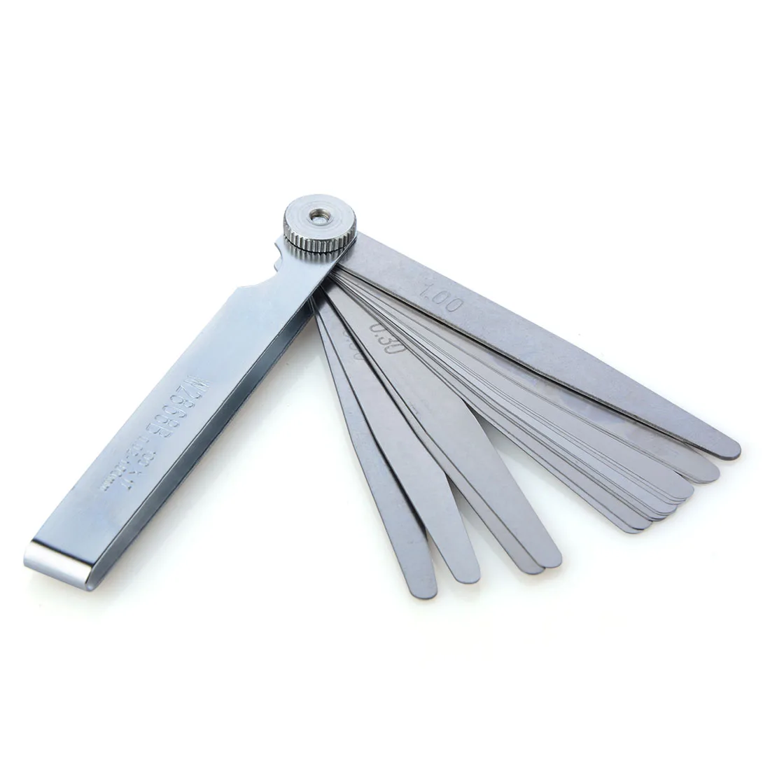 100B 17 Blade Stainless Steel Feeler Gauge 0.02 - 1.00mm Measuring Range with Adjustable Nut P0.2
100B 17 Blade Stainless Steel Feeler Gauge 0.02 - 1.00mm Measuring Range with Adjustable Nut P0.2