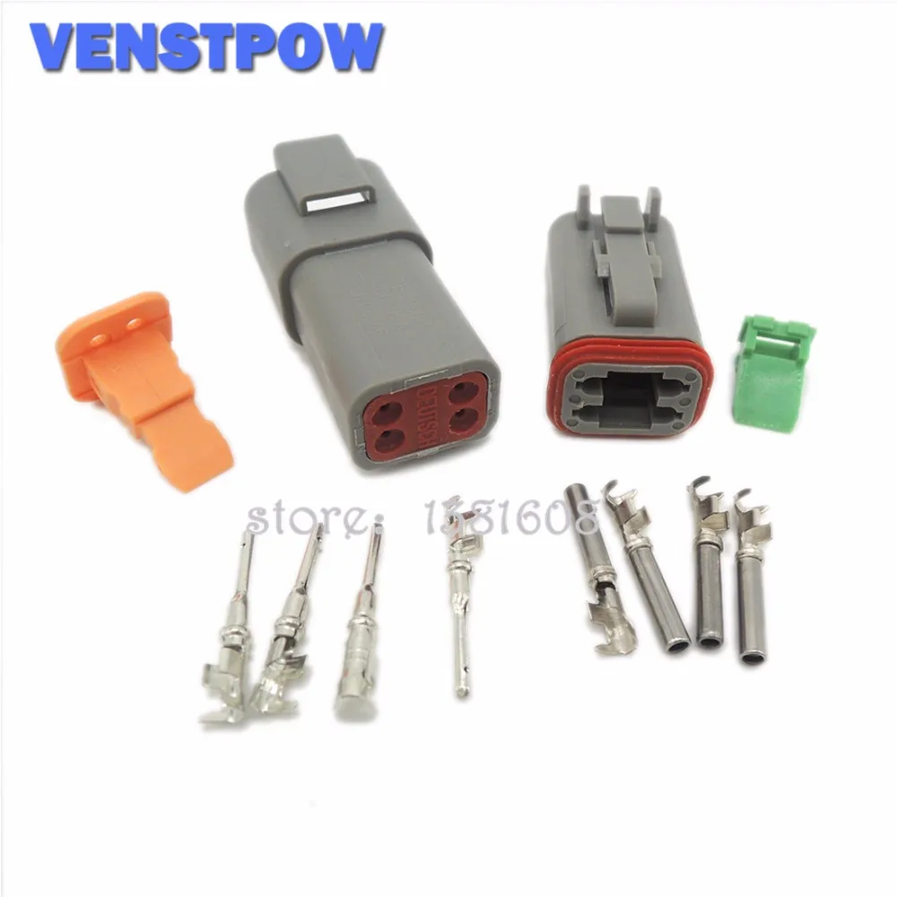 1 Set Deutsch DT06/DT04 4 Pin Waterproof Electrical Wire Connector Plug Kit 22-16AWG for Car Bus Motor Truck
1 Set Deutsch DT06/DT04 4 Pin Waterproof Electrical Wire Connector Plug Kit 22-16AWG for Car Bus Motor Truck