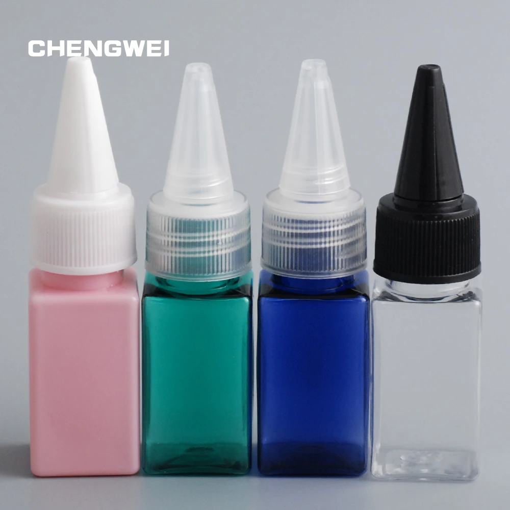 CHENGWEI 4 Colors Mini Empty PET Plastic Bottle Twist Cap Pointed Mouth Bottles Plastic Containers Refillable Bottles 50Pcs
CHENGWEI 4 Colors Mini Empty PET Plastic Bottle Twist Cap Pointed Mouth Bottles Plastic Containers Refillable Bottles 50Pcs