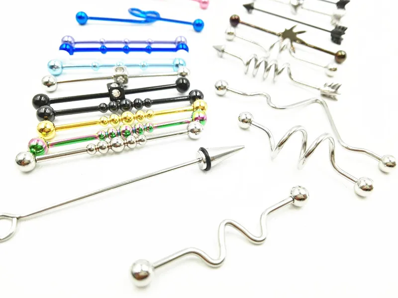 Lot50pcs Free Shippment Industrial Barbell Ear Long Barbells Ear Piercing 14g and 16g Mix Earring Body Piercing
Lot50pcs Free Shippment Industrial Barbell Ear Long Barbells Ear Piercing 14g and 16g Mix Earring Body Piercing