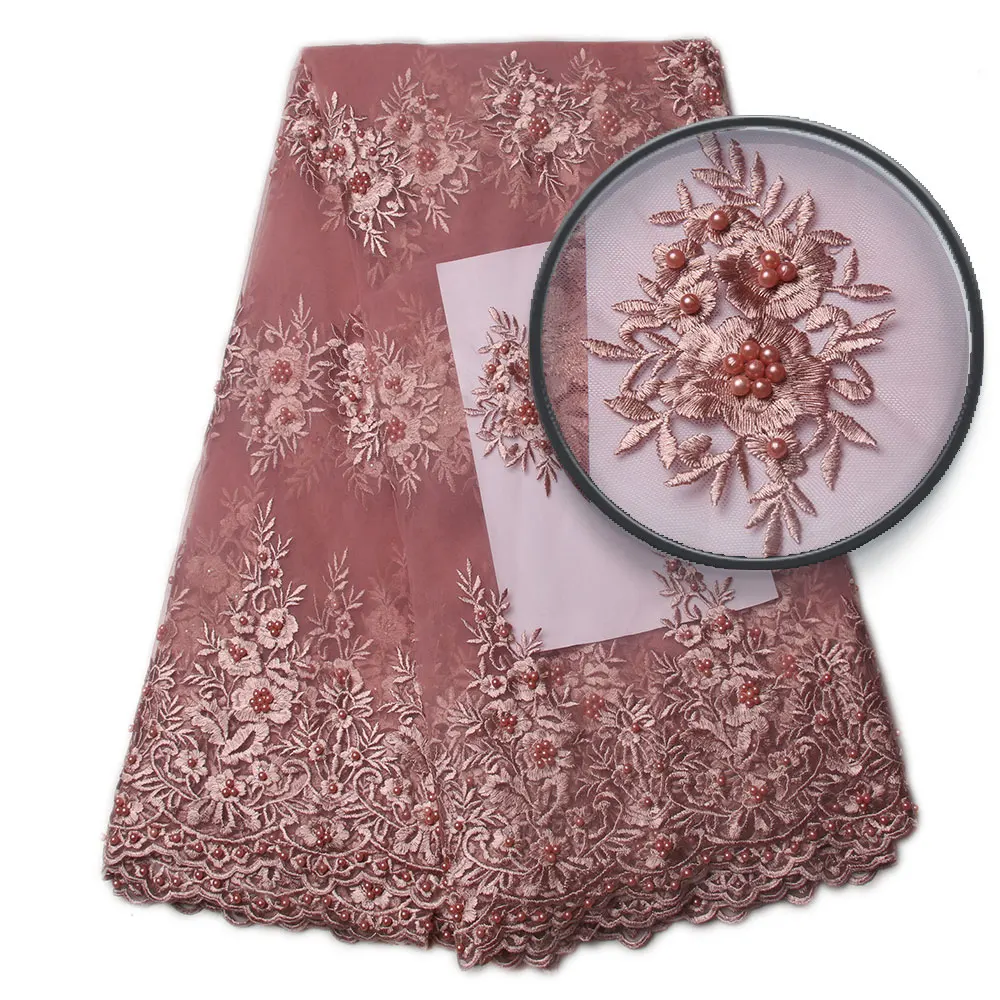2017 Graceful African Lace Fabric High Quality Emboridery Nigerian Lace Fabrics With Beads African French Lace NA719B-3
2017 Graceful African Lace Fabric High Quality Emboridery Nigerian Lace Fabrics With Beads African French Lace NA719B-3
