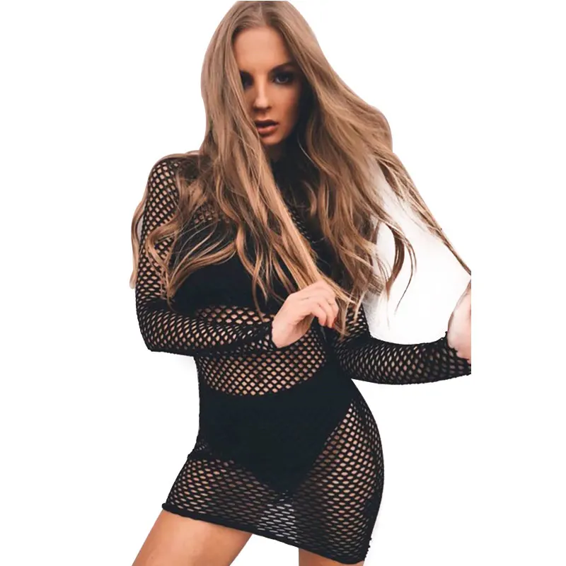 Long Sleeve MeshKnitted Crochet Dress Hollow Out See Through Swimwear Praia Women Sexy Fishnet Wrap Beach Dress Tunic Bikini
Long Sleeve MeshKnitted Crochet Dress Hollow Out See Through Swimwear Praia Women Sexy Fishnet Wrap Beach Dress Tunic Bikini
