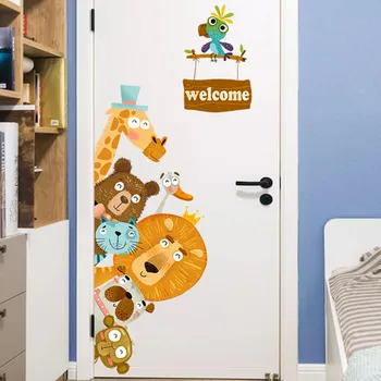 137*70cm DIY Cartoon Animal Wall Sticker Welcome Kids Room Decoration Wall Pictures for Living Room Posters And Prints
137*70cm DIY Cartoon Animal Wall Sticker Welcome Kids Room Decoration Wall Pictures for Living Room Posters And Prints