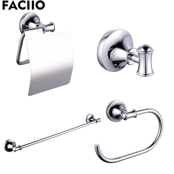FACIIO 4pcs/set Bathroom Hardware Silver Towel Bars Coat Hook Toilet Paper Holder Wall Hooks Hanger Bathroom Accessories S5300
FACIIO 4pcs/set Bathroom Hardware Silver Towel Bars Coat Hook Toilet Paper Holder Wall Hooks Hanger Bathroom Accessories S5300