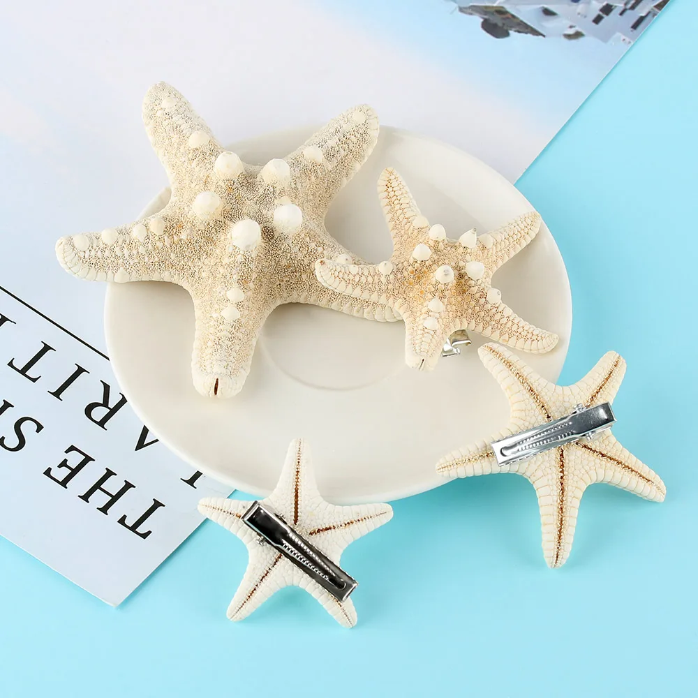 Random! 2PC Beatuty Starfish Natural Sea Star Shaped Hairpin Elegant Beach Alloy Unique Hair Clip Jewelry Accessories for Women
Random! 2PC Beatuty Starfish Natural Sea Star Shaped Hairpin Elegant Beach Alloy Unique Hair Clip Jewelry Accessories for Women