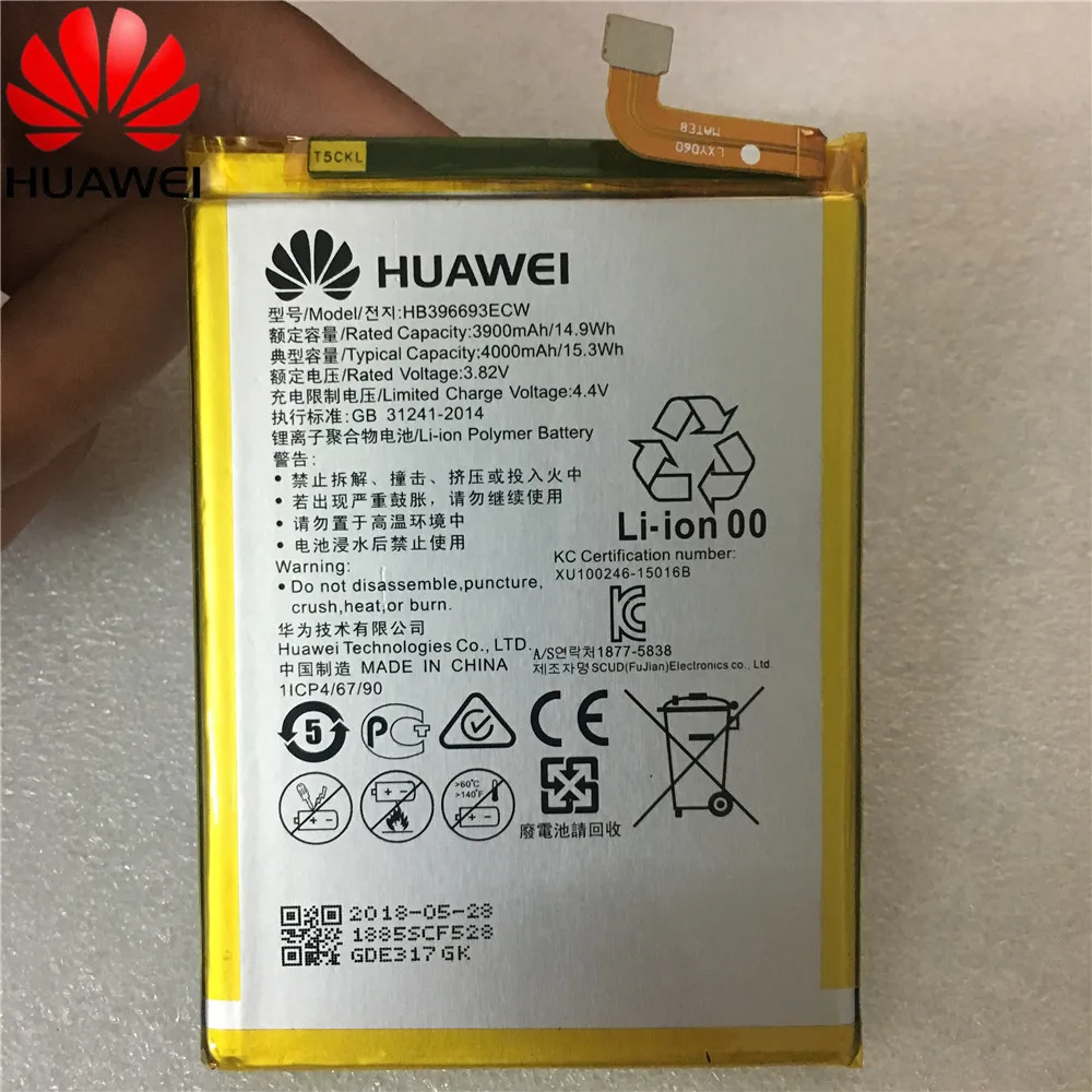 Hua Wei Original Real 3900mAh HB396693ECW Replacement Battery For Huawei Mate 8 NXT-AL10 NXT-TL00 NXT-CL00 NXT-DL00 battery
Hua Wei Original Real 3900mAh HB396693ECW Replacement Battery For Huawei Mate 8 NXT-AL10 NXT-TL00 NXT-CL00 NXT-DL00 battery