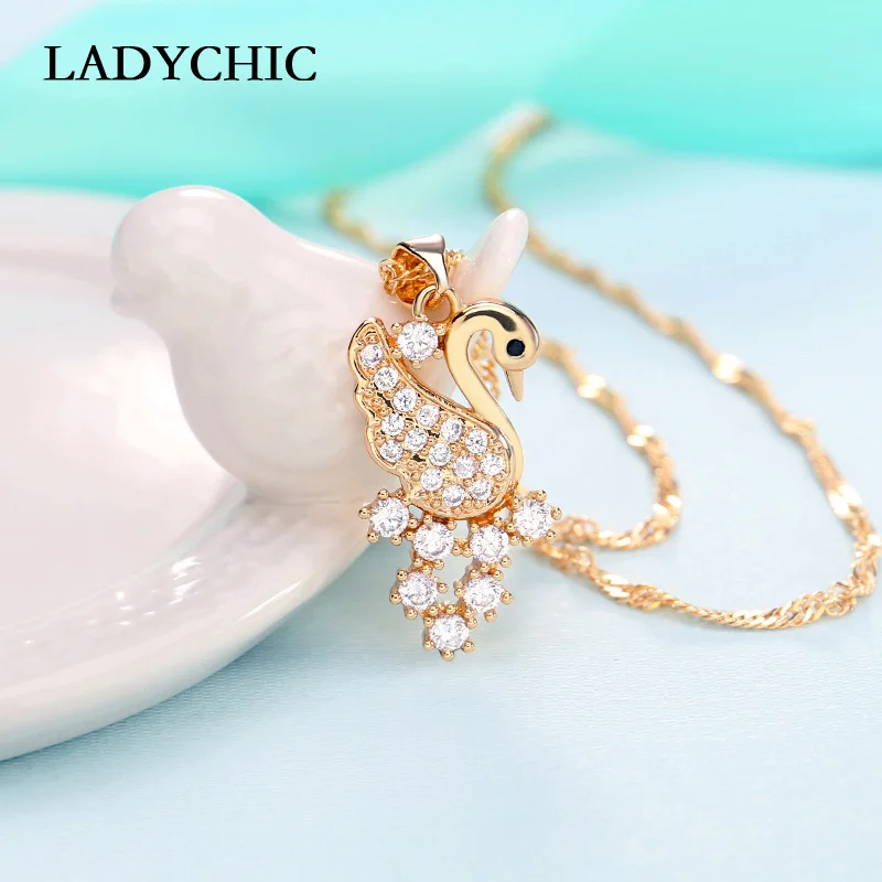 LADYCHIC Fashion Women Charming Swan Pendants Necklaces High Quality Zircon Crystal Wedding Party Choker Jewelry Gift LN1144
LADYCHIC Fashion Women Charming Swan Pendants Necklaces High Quality Zircon Crystal Wedding Party Choker Jewelry Gift LN1144