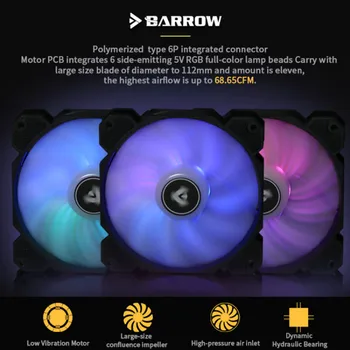 Barrow BF04-PR, PWM Fans, LRC 2.0 5V, 6pin Interface, Light/Speed Integrated Radiator Fans, Need To Work With Controller
Barrow BF04-PR, PWM Fans, LRC 2.0 5V, 6pin Interface, Light/Speed Integrated Radiator Fans, Need To Work With Controller