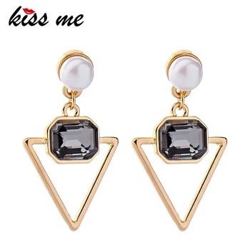 KISS ME New Triangle Earrings for Women OL Style Glass Imitation Pearl Drop Earrings Fashion Jewelry
KISS ME New Triangle Earrings for Women OL Style Glass Imitation Pearl Drop Earrings Fashion Jewelry