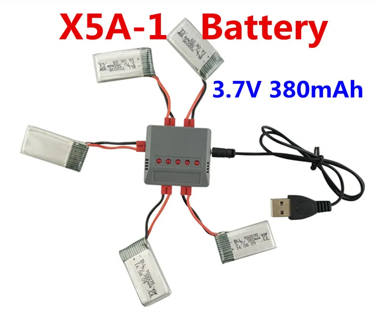 BLL new SYMA X5A-1 axis model aircraft accessories remote control helicopter 3.7V 380mah lithium battery and charger 5 in 1 Kit
BLL new SYMA X5A-1 axis model aircraft accessories remote control helicopter 3.7V 380mah lithium battery and charger 5 in 1 Kit