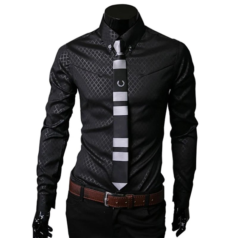 Wholesale Korean Wild Men Plaid Shirt Slim Fit Casual Long Sleeve Dress Shirt Business Social Men Clothes Plus Size 5XL White
Wholesale Korean Wild Men Plaid Shirt Slim Fit Casual Long Sleeve Dress Shirt Business Social Men Clothes Plus Size 5XL White