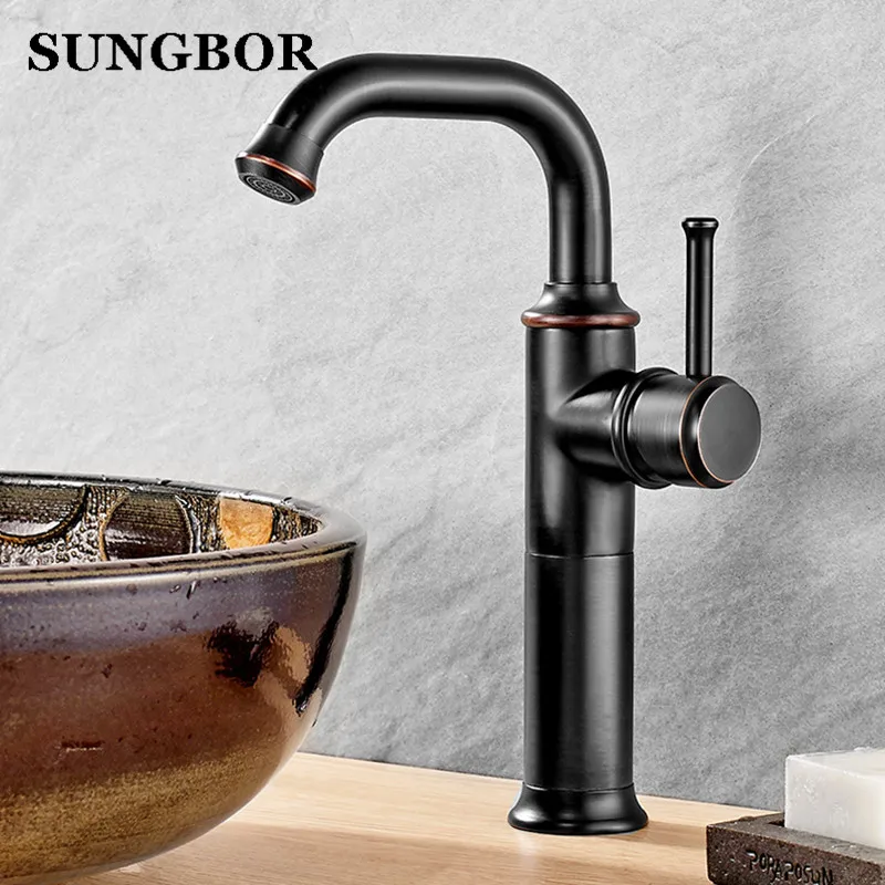Free Shipping Black Antique Brass Basin Faucet Hot And Cold Mixer Oil Rubbed Finish Bathroom Sink Water Tap | Обустройство дома