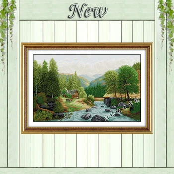 Bridge River Home scenery Counted print on fabric Cross Stitch Needlework kits DMC 14CT 11CT DIY Embroidery Sets decor paintings
Bridge River Home scenery Counted print on fabric Cross Stitch Needlework kits DMC 14CT 11CT DIY Embroidery Sets decor paintings