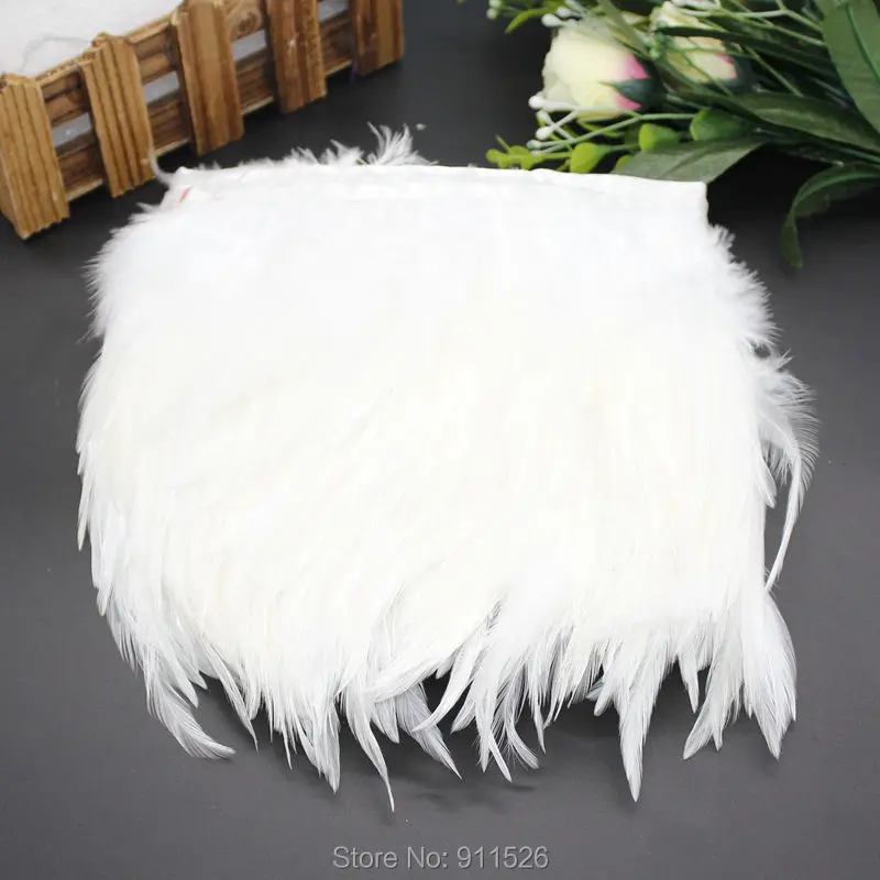 2 meters White Saddle feather trimming 10-15cm height Rooster hackle feahter trims ribbons Fringes
2 meters White Saddle feather trimming 10-15cm height Rooster hackle feahter trims ribbons Fringes