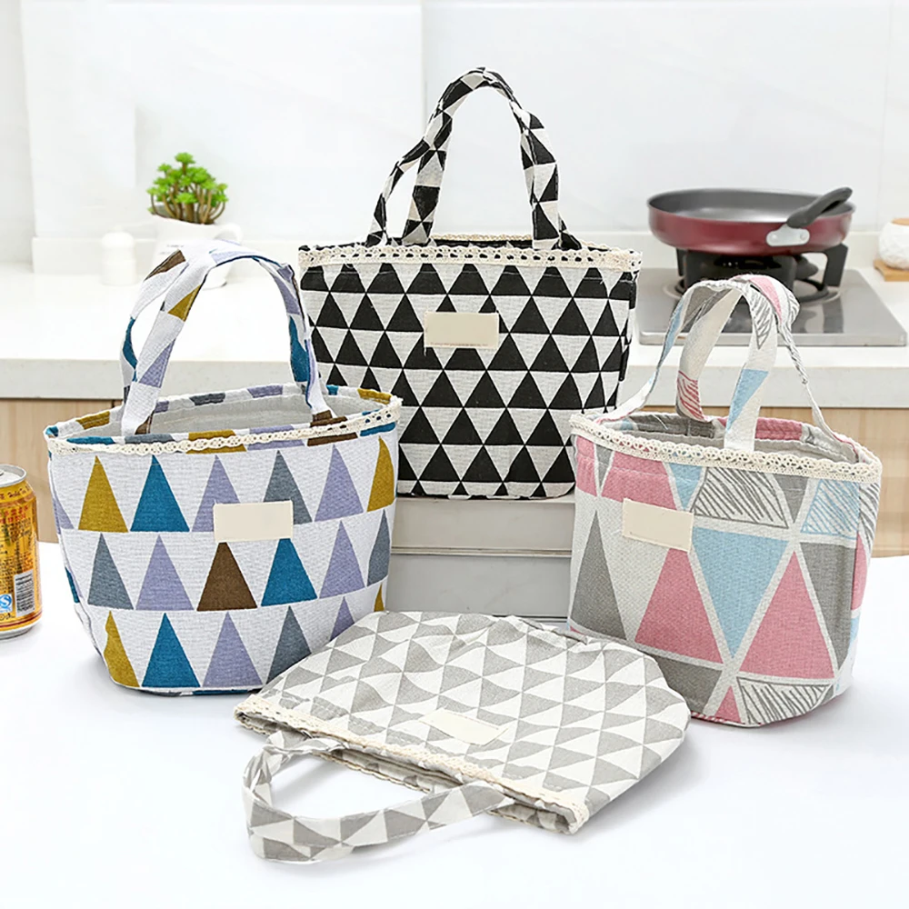 Portable Cotton And Linen Trangle Pattern Drawstring Hand Bag Girls Boys School Insulated Lunch Bag Tote Picnic Storage Bag
Portable Cotton And Linen Trangle Pattern Drawstring Hand Bag Girls Boys School Insulated Lunch Bag Tote Picnic Storage Bag