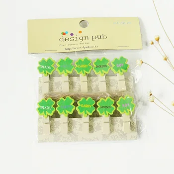 Coloffice Small wooden clip lucky Clover memo clips Children Diy album Scratch card/ Photo folder Household daily clip 3.5*0.7cm
Coloffice Small wooden clip lucky Clover memo clips Children Diy album Scratch card/ Photo folder Household daily clip 3.5*0.7cm