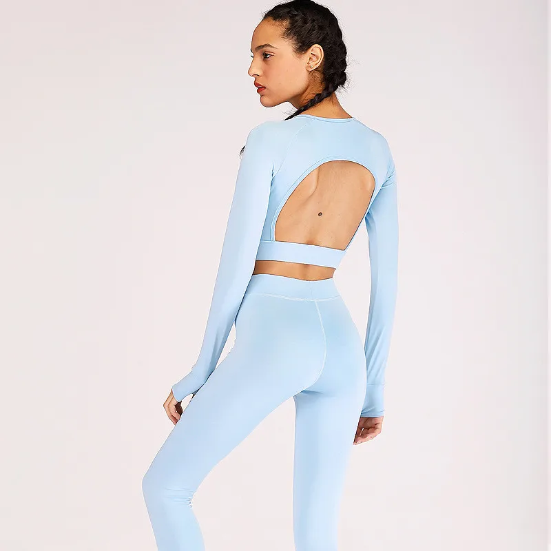 Yoga sets Internal chest padded Long sleeves Shirt T-shirt Fitness Clothing Tights set Gym High waist Leggings Sport Running
Yoga sets Internal chest padded Long sleeves Shirt T-shirt Fitness Clothing Tights set Gym High waist Leggings Sport Running