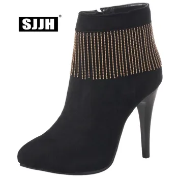 SJJH Women Faux Suede Ankle Boots with Point Toe Stiletto Zipper Short Plush Chelsea Boots Fashion Formal Shoes Large Size A935
SJJH Women Faux Suede Ankle Boots with Point Toe Stiletto Zipper Short Plush Chelsea Boots Fashion Formal Shoes Large Size A935