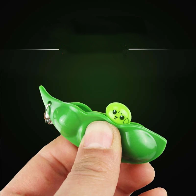 New Creative Fun Beans Toys Pendants Extrusion Pea Bean Soybean Edamame Stress Relieve Toy Keychain
New Creative Fun Beans Toys Pendants Extrusion Pea Bean Soybean Edamame Stress Relieve Toy Keychain