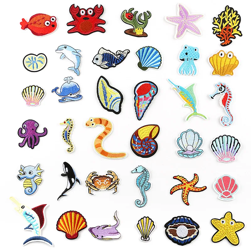10pcs Shell Sea-fish Sea Snail Iron on Patches for Clothing Sew Fabric Sticker For Clothes Badge Embroidered Appliques DIY
10pcs Shell Sea-fish Sea Snail Iron on Patches for Clothing Sew Fabric Sticker For Clothes Badge Embroidered Appliques DIY
