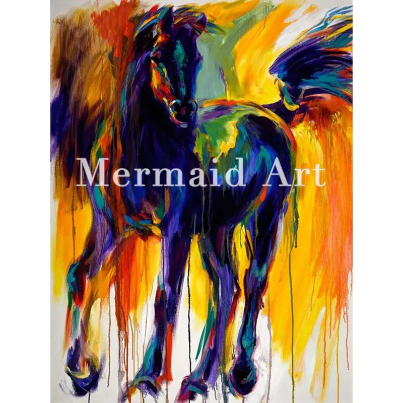 Hand Painted art Oil Paintings Animal abstract art Home Decoration color horse Oil Painting On Canvas For living Room Artwork
Hand Painted art Oil Paintings Animal abstract art Home Decoration color horse Oil Painting On Canvas For living Room Artwork