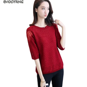 new Spring loose sweater women pullover jacket 2019 Thin female autumn sweater O-Neck splice Lace Half sleeve short tops A1141 
new Spring loose sweater women pullover jacket 2019 Thin female autumn sweater O-Neck splice Lace Half sleeve short tops A1141