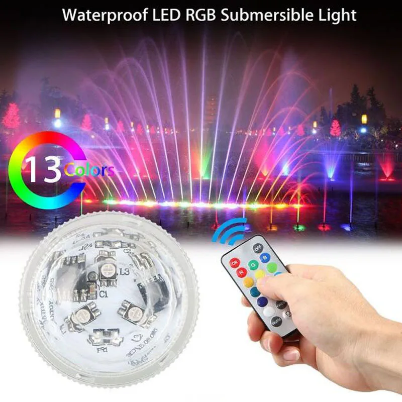 1PC Pool Lights Remote RGB Submersible Light Battery Operate Underwater Swimming Pool Waterproof Lamp Swimming Pool Accessories
1PC Pool Lights Remote RGB Submersible Light Battery Operate Underwater Swimming Pool Waterproof Lamp Swimming Pool Accessories