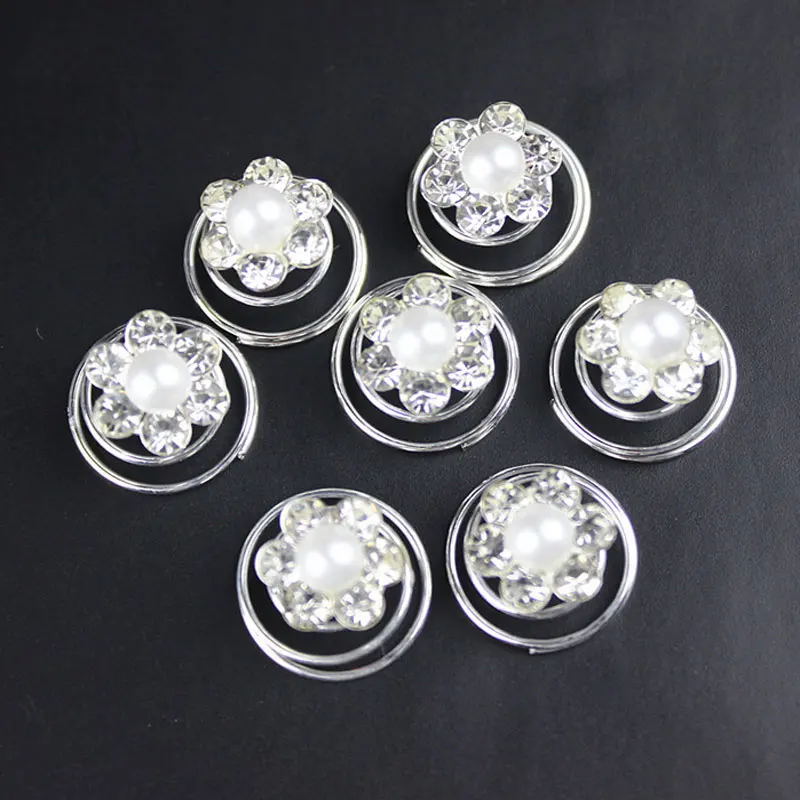12PC Hairpins Wedding Bridal Crystal Imitation Pearl Rhinestone Crystal Flower Swirl Twist Hair Clips Spin Pins Hair Accessories
12PC Hairpins Wedding Bridal Crystal Imitation Pearl Rhinestone Crystal Flower Swirl Twist Hair Clips Spin Pins Hair Accessories
