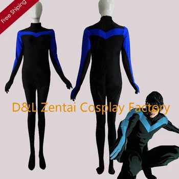 Free Shipping DHL Adult Black And Blue Nightwing Spandex Superhero Costume Halloween Cosplay Party Zentai Suit No Hood SH2237
Free Shipping DHL Adult Black And Blue Nightwing Spandex Superhero Costume Halloween Cosplay Party Zentai Suit No Hood SH2237