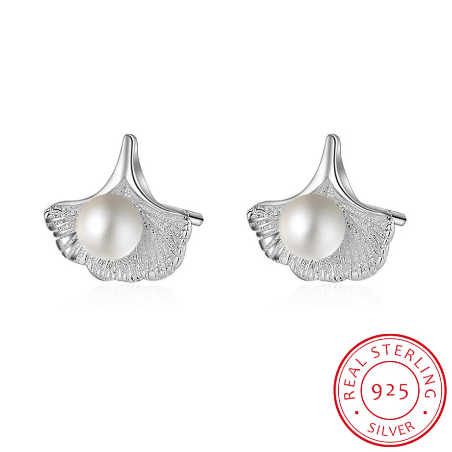 925 Sterling Silver Elegance Ginkgo Biloba Leaf Stud Earrings With Real Pearl For Women Girls Sterling Silver Fine Jewelry
925 Sterling Silver Elegance Ginkgo Biloba Leaf Stud Earrings With Real Pearl For Women Girls Sterling Silver Fine Jewelry