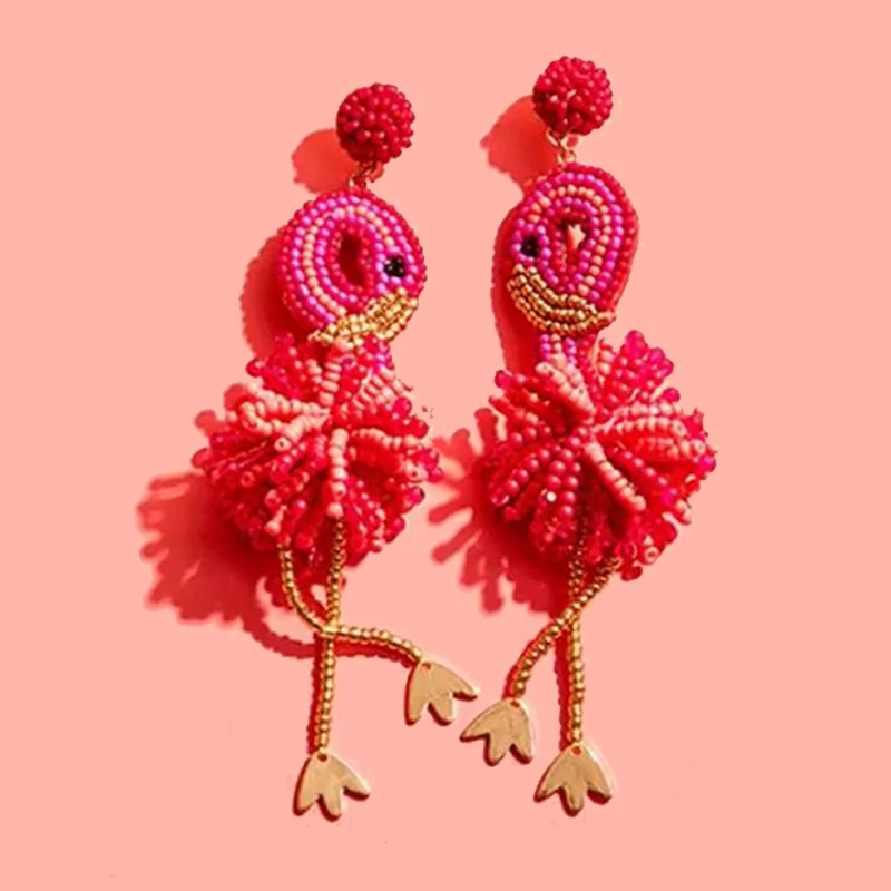 Girlgo Boho New Red Fantasia Bird Beads Long Drop Earrings For Women Bauble Bar Flamingo Statement Dangle Earring Charm Jewelry
Girlgo Boho New Red Fantasia Bird Beads Long Drop Earrings For Women Bauble Bar Flamingo Statement Dangle Earring Charm Jewelry