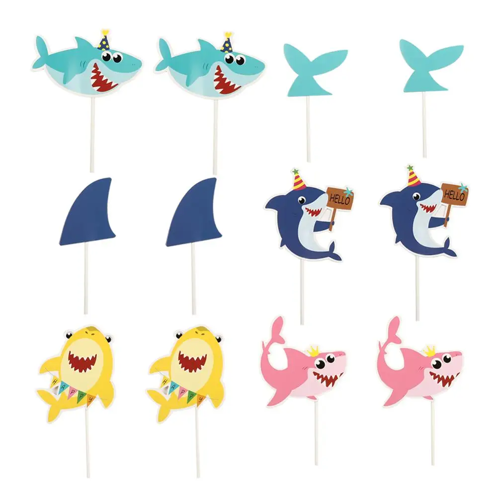 12pcs Shark Cake Topper Baby Topper Birthday Babies Lovely Cartoon Whale Toothpicks Kids Baby Shower Ocean Theme Supplies
12pcs Shark Cake Topper Baby Topper Birthday Babies Lovely Cartoon Whale Toothpicks Kids Baby Shower Ocean Theme Supplies