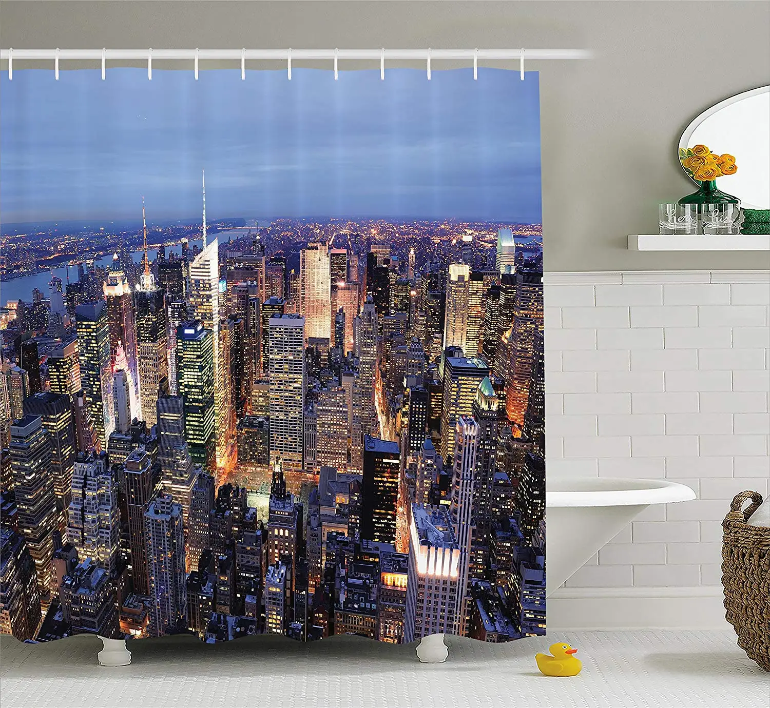 New York Shower Curtain NYC Full of Skyscrapers Manhattan Times Square Famous Cityscape Panorama Fabric Bathroom Decor
New York Shower Curtain NYC Full of Skyscrapers Manhattan Times Square Famous Cityscape Panorama Fabric Bathroom Decor