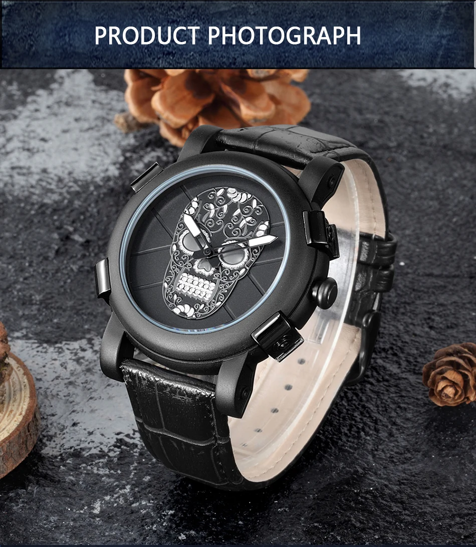 skone skeleton watch