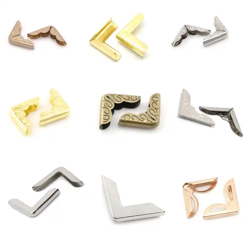 50 unids Scrapbooking Montaje de esquinas Montaje de esquinas /Álbumes Men/ús Carpeta de archivos Protectores de esquinas de archivos Bronze