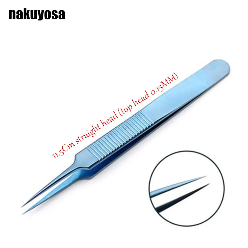 straight head (top head 0.15MM) Micros titanium alloy 11.5CM tweezers Ophthalmic forceps
straight head (top head 0.15MM) Micros titanium alloy 11.5CM tweezers Ophthalmic forceps