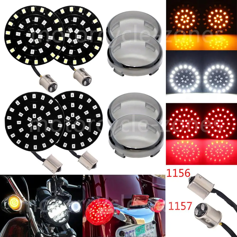 2" Bullet LED Turn Signal Indicator Light Lens Cover 1157 Amber White &1156 Red Lamp Panel For Harley Sportster XL1200 883
2" Bullet LED Turn Signal Indicator Light Lens Cover 1157 Amber White &1156 Red Lamp Panel For Harley Sportster XL1200 883