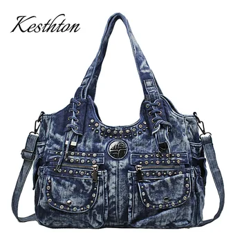 2019 new women's casual hand shoulder rivet bag cowboy bag female messenger bags denim
2019 new women's casual hand shoulder rivet bag cowboy bag female messenger bags denim