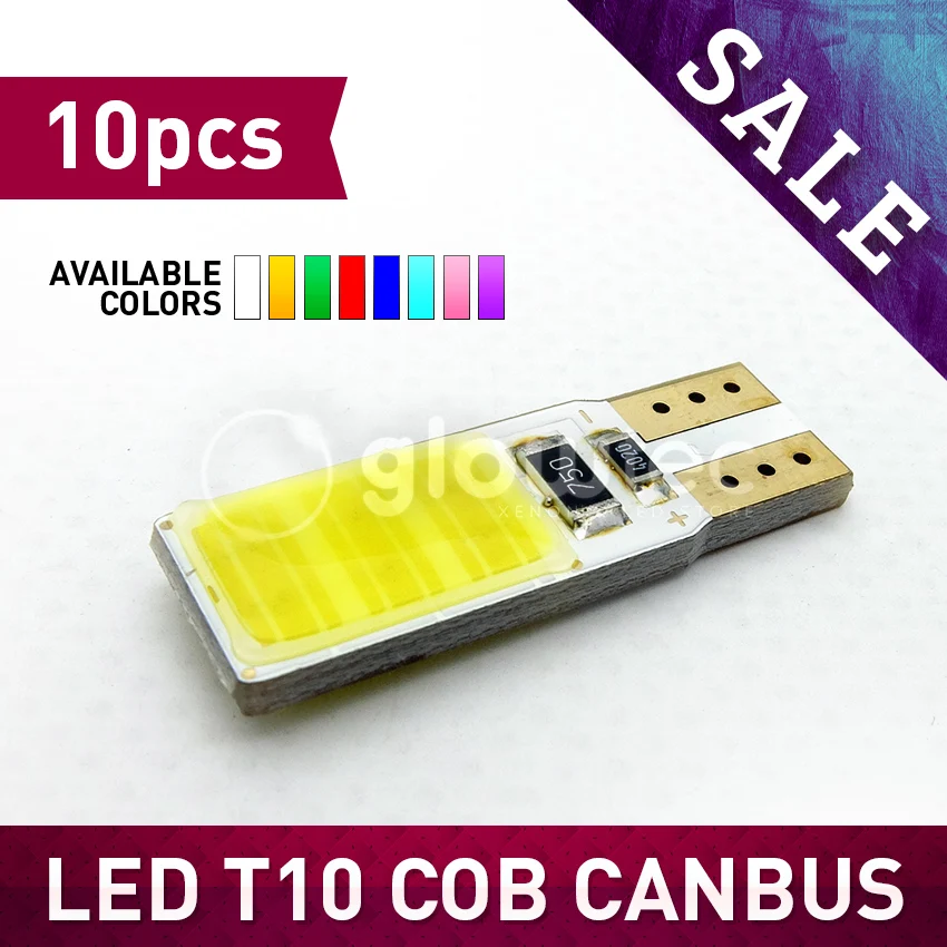 SALE 10pcs High Power T10 W5W LED COB W16W T10 COB Canbus Error car Motorcycle light stop brake Parking Bulb GLOWTEC
SALE 10pcs High Power T10 W5W LED COB W16W T10 COB Canbus Error car Motorcycle light stop brake Parking Bulb GLOWTEC