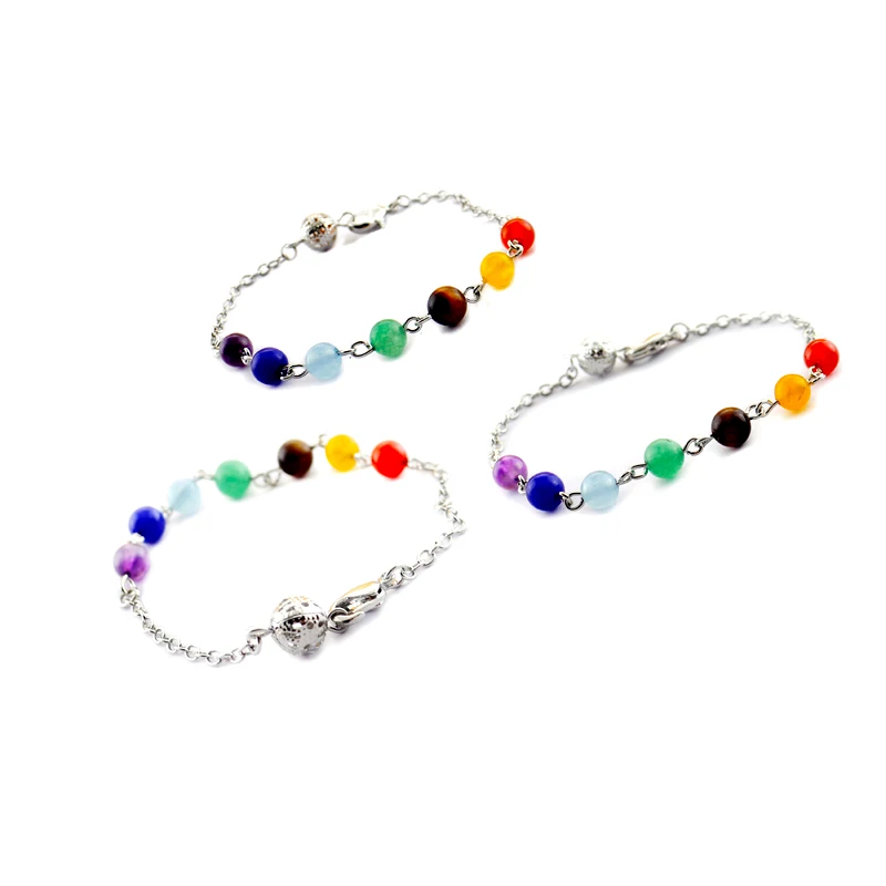 Natural crystal Hot Sale Colorful Natural Stone 7 Chakra Beads Charms Bracelet Bangle Or Reiki Pendulum Chain Christmas Jewelry
Natural crystal Hot Sale Colorful Natural Stone 7 Chakra Beads Charms Bracelet Bangle Or Reiki Pendulum Chain Christmas Jewelry