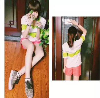 Free shipping Spirited Away Chihiro Cosplay Costume Spirited Away Daily Life Cosplay T-Shirt+Shorts 61208
Free shipping Spirited Away Chihiro Cosplay Costume Spirited Away Daily Life Cosplay T-Shirt+Shorts 61208