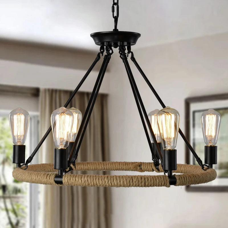 American Village Retro Pendant Lamp Creative Pastoral Rustic Country Style Rope Pendant Lights Cafe Restaurant Bar Bookstore
American Village Retro Pendant Lamp Creative Pastoral Rustic Country Style Rope Pendant Lights Cafe Restaurant Bar Bookstore