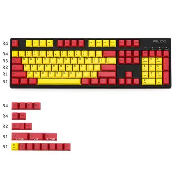 Red and Yellow keycaps cherry profile Dye-subbed PBT 123 keys for cherry mechanical keyboard fit GK64 TADA68
Red and Yellow keycaps cherry profile Dye-subbed PBT 123 keys for cherry mechanical keyboard fit GK64 TADA68