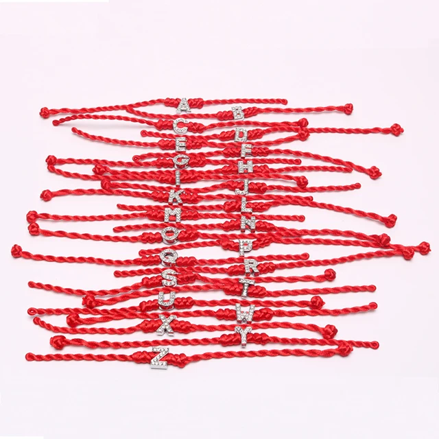 26 Letters A-Z Crystal Letters Charms with Red Rope Lucky Bracelets for Women Cord String Line Handmade Jewelry for Couple Gift
26 Letters A-Z Crystal Letters Charms with Red Rope Lucky Bracelets for Women Cord String Line Handmade Jewelry for Couple Gift