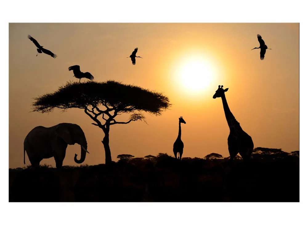 1 Panel Free Shipping The elephant leisurely walk in the sunset Family decoration HD Animal landscape print Sitting room Framed
1 Panel Free Shipping The elephant leisurely walk in the sunset Family decoration HD Animal landscape print Sitting room Framed