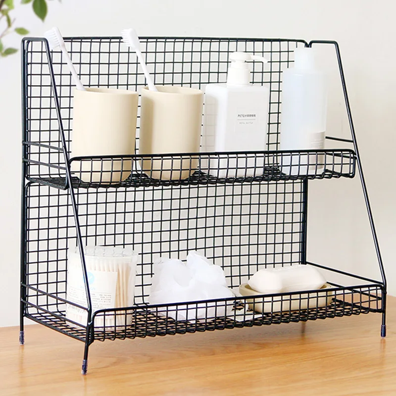 Multifunctional wrought iron storage rack kitchen double-layer spice bottle finishing shelf metal bathroom toiletries organizer
Multifunctional wrought iron storage rack kitchen double-layer spice bottle finishing shelf metal bathroom toiletries organizer