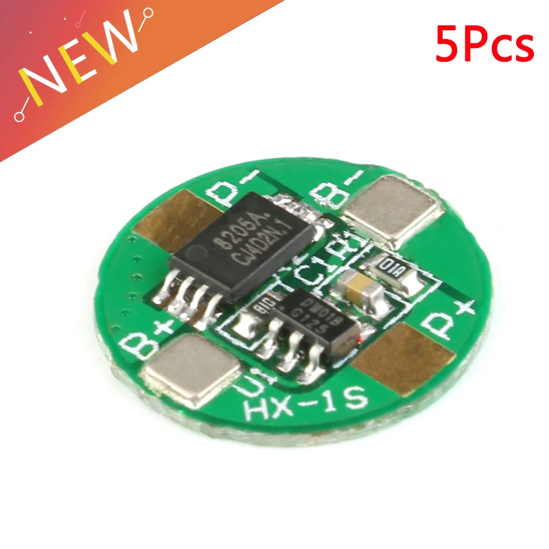 5PCS 3.7V 1S 2.5A 18650 li-ion BMS PCM Battery Protection Board PCB with Overcharge and Over Discharge Protection
5PCS 3.7V 1S 2.5A 18650 li-ion BMS PCM Battery Protection Board PCB with Overcharge and Over Discharge Protection