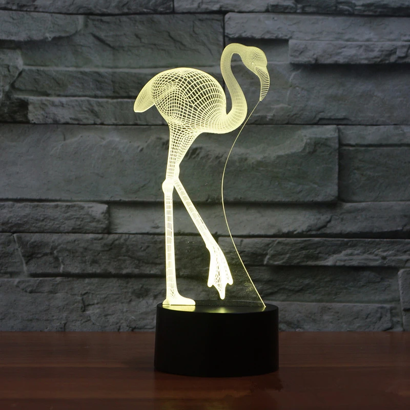 Flamingo Colorful Acrylic 3d Lamp Creative Usb Led Night Light Halloween Gift 3d Light Fixtures Luminaria Led Kids Lamp
Flamingo Colorful Acrylic 3d Lamp Creative Usb Led Night Light Halloween Gift 3d Light Fixtures Luminaria Led Kids Lamp